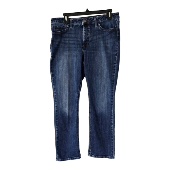 Lee Womens Jeans Mid Rise Straight Leg blue Sz 12 Dark Wash Streetwear - Picture 1 of 10